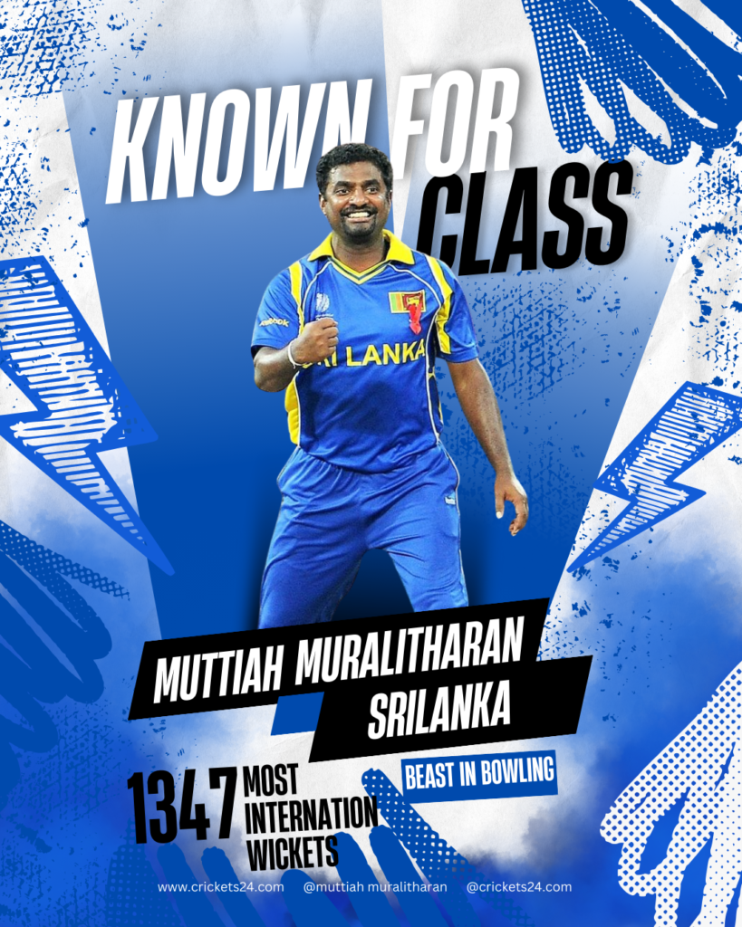 Muttiah Muralitharan’s Most International Wickets 1347
