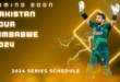 Pakistan Squad for Zimbabwe Tour 2024.