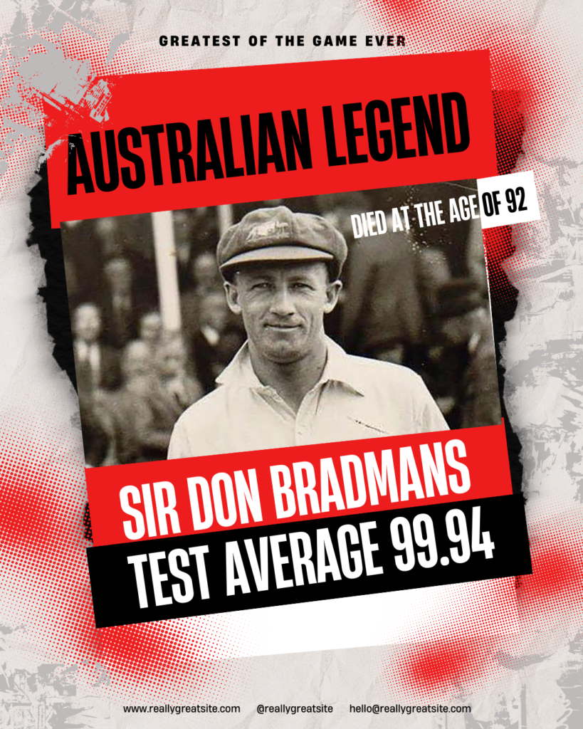 Sir Donald Bradman’s Average of 99.94 in Tests