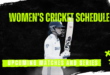 Women’s Cricket Schedule- Upcoming Matches and Series